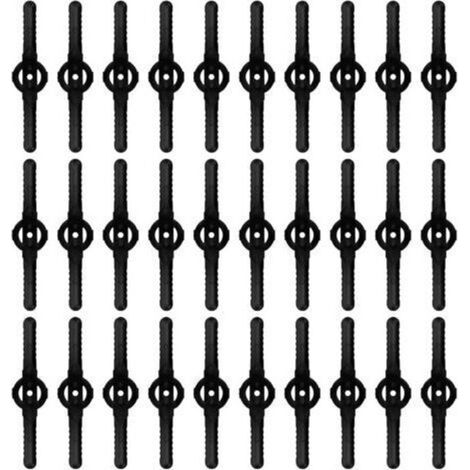 30 Stück Ersatzklingen aus Kunststoff, Klingen für Trimmer, Rasenmäherklingen, Ersatzklingen kompatibel mit Akku-Trimmern (1/5)