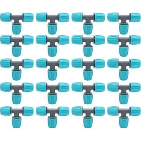20pcs Raccords en T Barbelé, 16mm Raccords de Tuyau Barbelé Raccords Irrigation Goutte à Goutte Connecteurs en T de Tube Adaptateur 3 Voies Joints de Tuyau pour Jardin Cour Arrosage des Plantes (1/4)