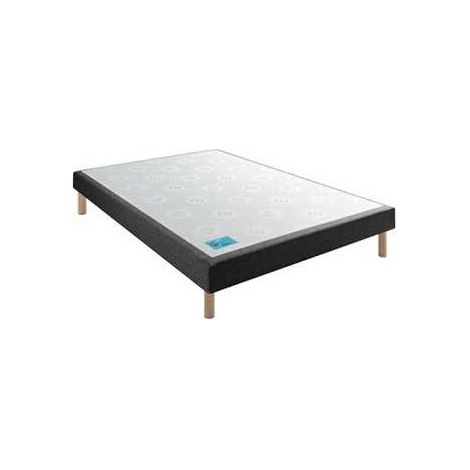 Sommier tapissier Merinos STYLO anthracite gris 90x200 confort ferme 14 cm