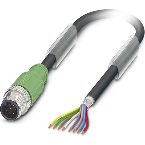 Phoenix Contact 1522778 Connettore confezionato per sensore o attuatore M12 Spina dritta 1.50 m Numero di poli: 8 1 pz.