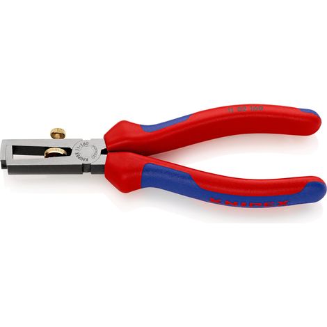 KNIPEX 11 02 160 Alicate pelacables Con muelle de apertura universal con mangos multicomponentes Negro atramentado 160 mm