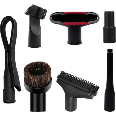 Kit Accessoire Aspirateur - Brosse Poussière 7 Pièces - Raccords Universels 32 mm et 35 mm - Compatible avec Aspirateurs à Embout Intérieur 32 mm (1/4)