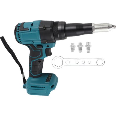 Riveteuse sans fil à moteur sans balais, compatible avec batterie 18 V, avec éclairage LED et couple élevé pour rivets en aluminium de 3,2 à 4,8 mm (1/8 à 3/16 pouce), idéale pour la construction et l (1/5)
