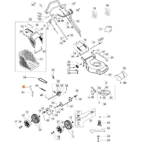 Bouton de tondeuse modèles G44TK COMFORT PLUS ORIGINAL OLEOMAC 66110683