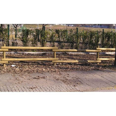 Recinzione in legno con mezzi pali 20 pezzi lunghezza 250 cm per giardino e staccionate - Esterni da Vivere (1/2)
