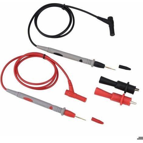 Kit de fils de sonde multimètre – 1000 V, 20 A – Pinces crocodiles, fiche banane – Sécurité CAT.III (1/4)
