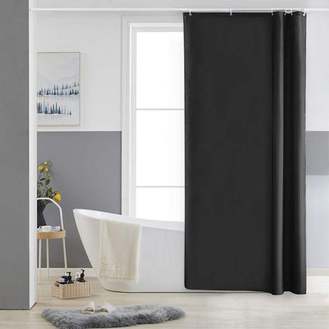 Duschvorhang schmal Eckdusche H180 x B90 cm (1er Pack) Schwarz (1/5)