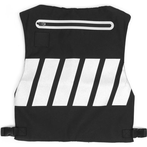 Gilet de sécurité réfléchissant, vêtements de cyclisme, gilet pour équipement de sport d'entraînement dans la cour, noir et blanc