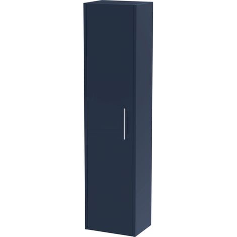 Hudson Reed Juno Wall Hung Tall Storage Unit 350mm Wide - Indigo Blue (1/2)