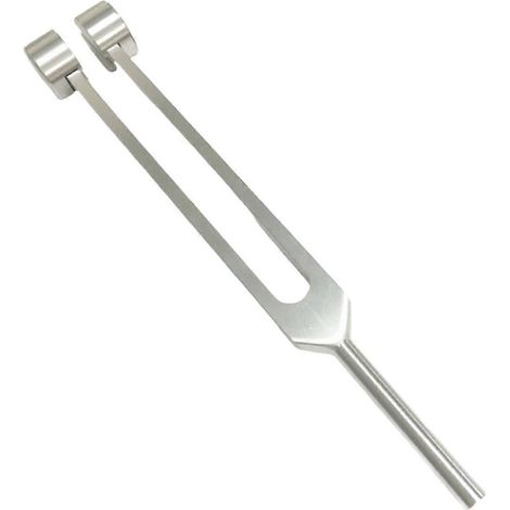 Stimmgabel aus Aluminiumlegierung zur Stressreduktion und mentalen Klarheit (64/128 Hz), Therapiegerät, nicht magnetisch-Silver (1/5)