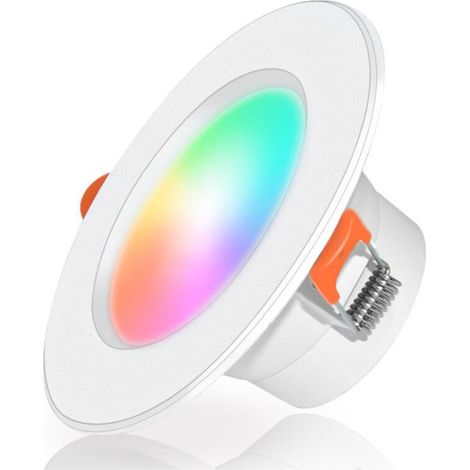 Le downlight intelligent Bluetooth Tuya peut être une commande vocale Alexa à gradation couleur RGBCW, 15W (1/5)