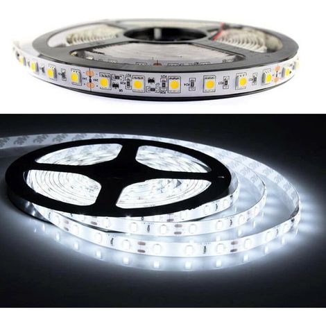Striscia Led Luce Bianca 5050 Smd Strip 5mt Illuminazione (1/2)