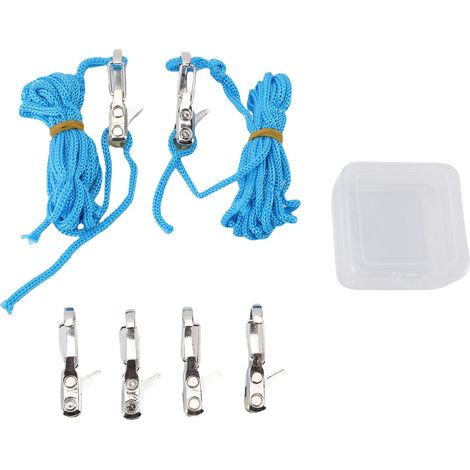 Ortviai Tendeur de Corde pour Camping et Plaisance – 4 Pièces avec Cordes et Boîte de Rangement, Réglage Rapide et Sécurisé (1/3)