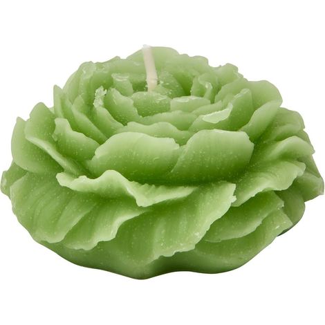 Dekorative Kerze 79g Rosenblüte - Grün (1/5)