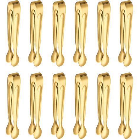 Pincettes À Sucre - En Acier Inoxydable - Pour Service Buffet Café Thé Apéritif - Lot De 12 (1/5)