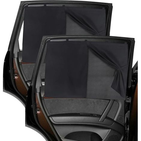 Lot de 2 pare-soleil de voiture universels à double couche pour bébés et enfants, rideau de protection solaire magnétique pour voiture, s'adapte à la plupart des voitures, SUV, monospaces et (1/5)