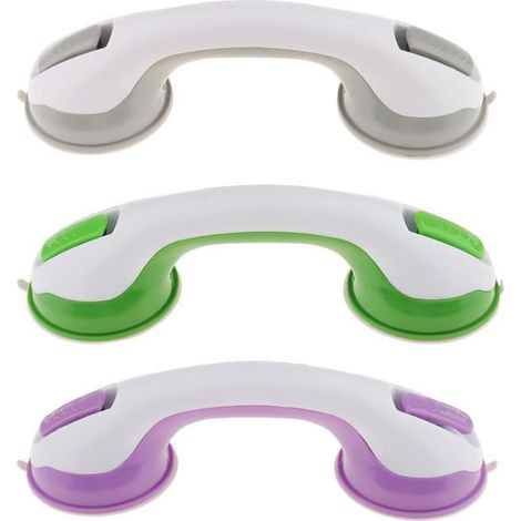 3x Barre d'Appui Ventouse Barre D'appui WC Porte Poignée Ventouse - 28x9x7cm (1/4)