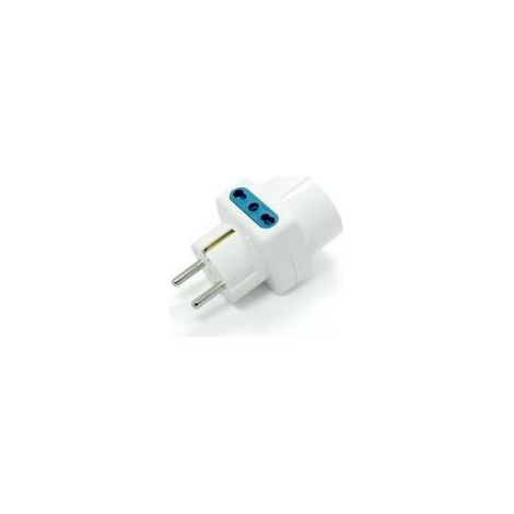 Adattatore Tripla Spina Schuko Std Ted2 2 Prese Bipasso (Ecova Cod. 30111)