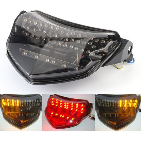 LED-Rücklicht mit Blinker und getönter Linse, passend für Suzuki GSX R 600 750 2004-2005