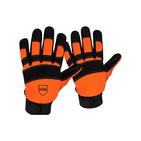 Gants De Tronçonnage Demi-saison à Main Gauche En Kevlar Taille 11 (xl), En381-7 - Classe 1, En388 - 2122x. Cuir Véritable.