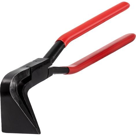 90°-Klappzange, 1-teiliges Blechbiegewerkzeug, 6 cm breit, rote Blechbiegezange, mit Griff und Handschuhen, für Dachdecker, Maler, Werkstätten und Heimwerker (1/5)