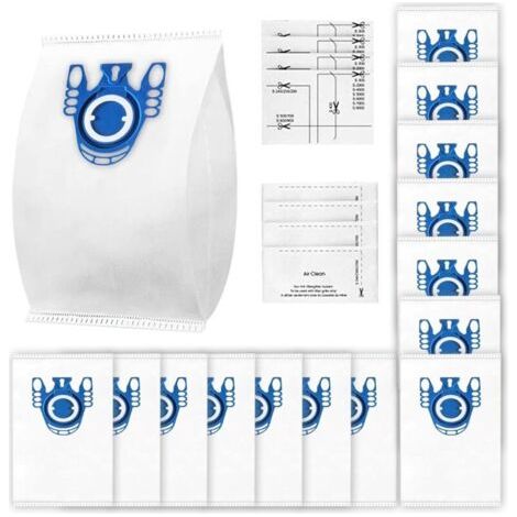 Lot de 15 Sacs Aspirateur Compatibles Miele Classic C1 C2 C3 S400i S600 S2 S5 S8 Série Complete