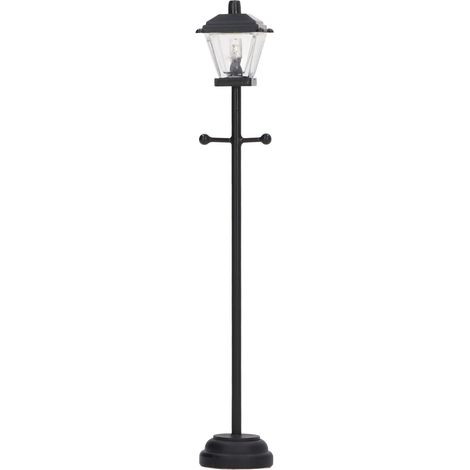 Lampadaire LED miniature noir pour maison de poupée 1/12, décoration de rue lumineuse. (1/5)