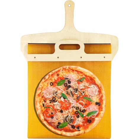 Gleitende Pizzaschaufel, Pala Pizza Scorrevole, Antihaft-Pizzaschaufel, Holz-Pizzaschaufel mit Griff, Die Q Pizzaschaufel (1/5)