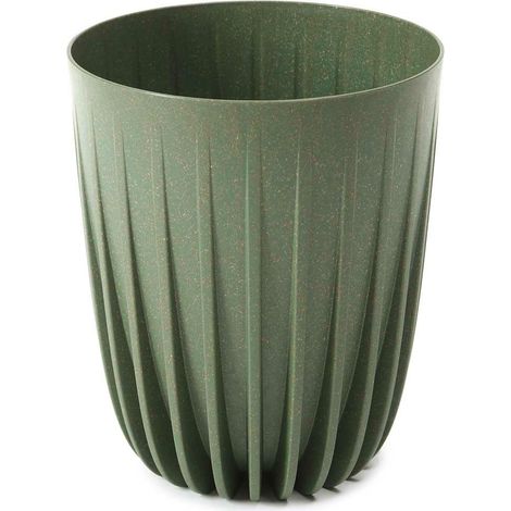 Vaso da fiori in legno ecologico a vista, verde, 19xh23 (1/5)