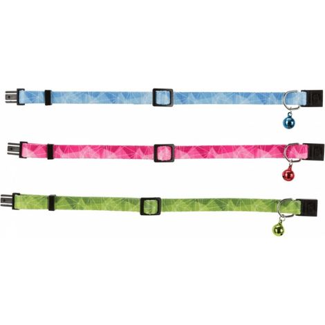 Collier pour chat en polyester avec impression graphique coloris aléatoires - Trixie (1/4)