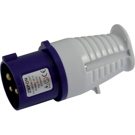 Fiche male 17/220V pour caravane
