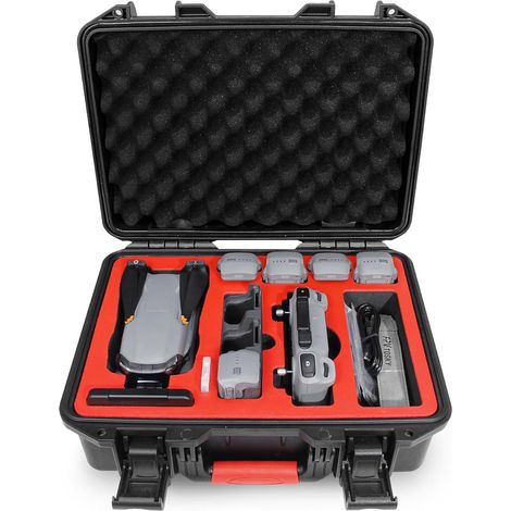 Valise Rigide pour DJI Air 3 Drone/Fly More Combo Accessories, étui de Transport Rigide étanche pour DJI Air 3, Compatible avec DJI RC 2/RC-N2/RC Pro, jusqu'à 8 Batteries