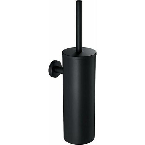 Brosse Toilettes WC Suspendu Noir avec Support de Brosse, Balai Toilette WC en Acier INOX 304 à Manche Long, Brosse de Toilette avec Support Brosse Antibactérienne