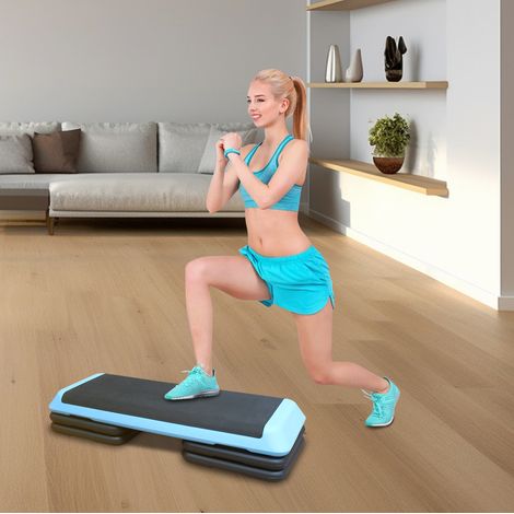 Plateforme de step a�robic r�glable 110 cm bleue HAVRYA (1/3)