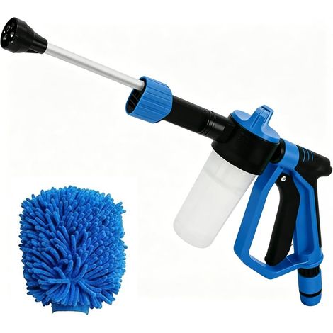 Foam Gun for Car Washing on Garden Hose, High Pressure Gun Kit with Microfibre Glove, 3 Spray Modes, Foam Lance for Auto and Watering Garden (1/5)