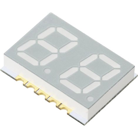 TRU COMPONENTS LED CMS JAUNE-VERT 9 MCD AFFICHAGE À DEUX CHIFFRES TC-11612624 (1/4)