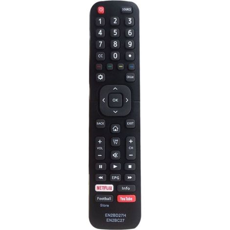 TéLéCommande TV, pour TéLéCommande TV Intelligente Hisense EN2BC27/EN2BD27H Remplacer les TéLéCommandes (1/4)