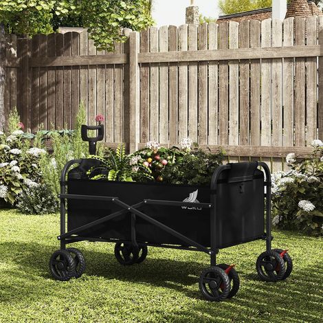 WOLTU Carrito de 4 ruedas dobles - Plegable, Negro (1/5)