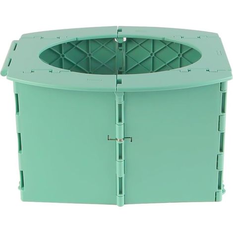 PC. Siège de toilette pliable et portable pour voiture, camping, voyages et sports de plein air – Vert (1/3)