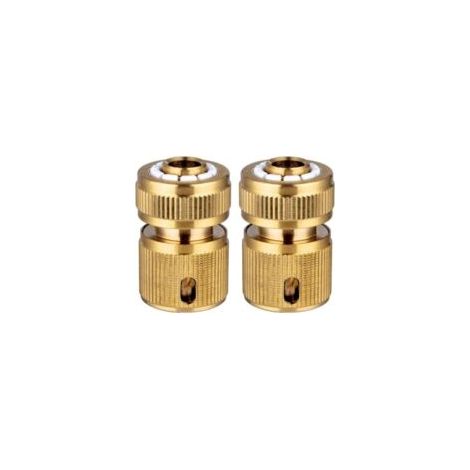 Conector rápido para manguera de jardín, conector rápido de 1/2 pulgada, conector para grifo, adaptador de conexión para manguera de agua, 2 piezas - Crezuo (1/4)