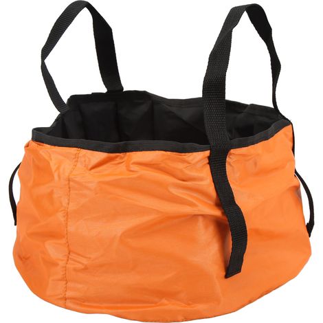 Bassin pliable extérieur robuste et portable pour camping et voyage - Orange (1/5)