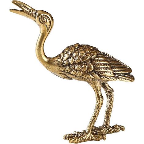 Sculpture miniature d'oiseau chinois en laiton antique vintage, figurine animale, bâtonnet d'encens pour brûleur à thé, décoration de bureau. (1/5)