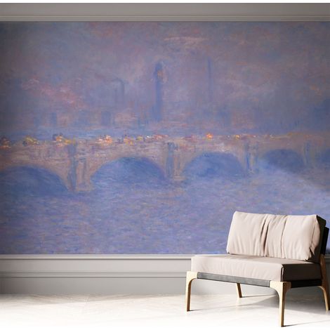 Carta da parati adesiva - fotomurale - facile da applicare - per la soggiorno - camera da letto - Ponte blu 312x219 cm (1/5)