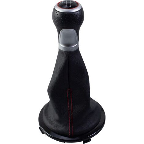 Convient pour le pommeau de levier de vitesse de voiture GOL, pommeau de levier de vitesse manuel, pièces de modification, cadre noir, ligne noire, cercle rouge, 5 vitesses, une pièce par paquet. (1/4)