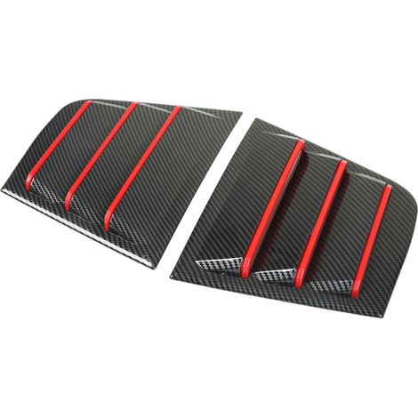 Set mit 2 ABS-Seitenlüftungsschlitzen für Dodge Charger (2015–2022), Sonnenschutzblenden, Luftabweiser, schwarze Zierabdeckung (1/5)