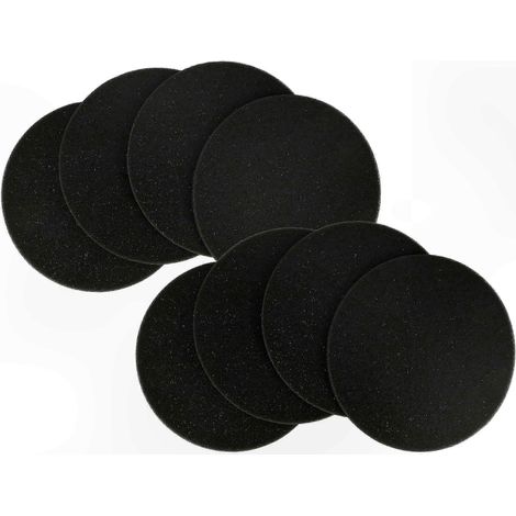 Pack de 8 filtres à air de remplacement pour ventilateurs et systèmes de ventilation, compatibles avec extracteurs de salle de bain, couleur noire (1/4)