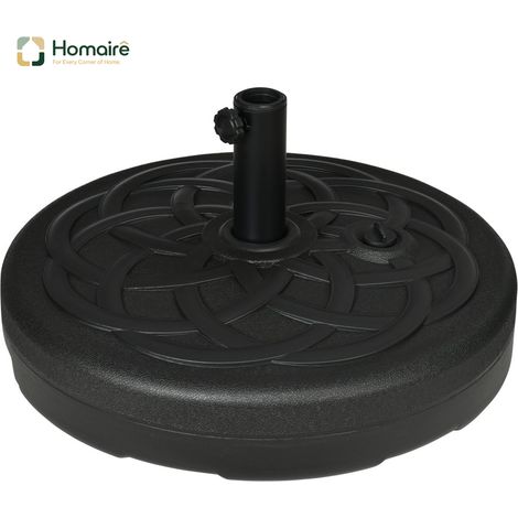 HOMAIRE Ständer pour Sonnenschirm ronds, chargeable jusqu'à 35 kg, compatible Ø38/48 mm, pour balcon, terrasse et jardin, noir (1/5)