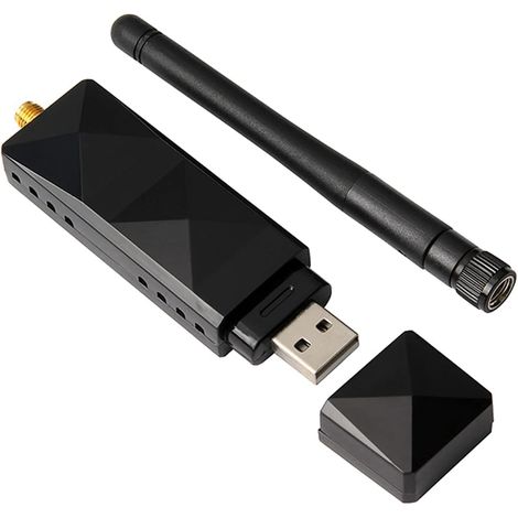 AR9271 Carte Réseau USB sans Fil pour TV et Ordinateur, Adaptateur WiFi avec Antenne 2 dBi, Compatible Linux et (1/5)