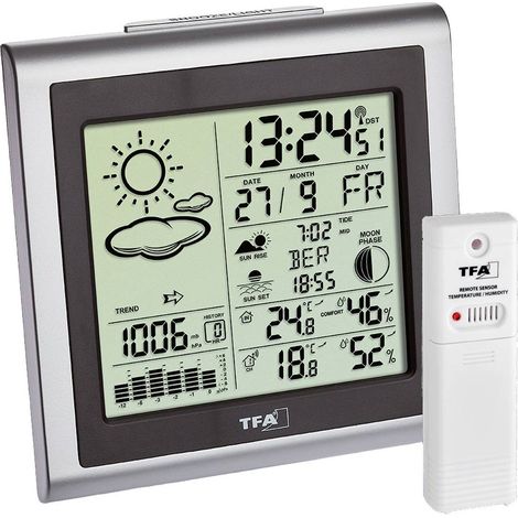[NEUWERTIG] B-Ware Tfa Dostmann Largo 35.1145.54 Funk Wetterstation Wetter Vorhersage 12 Stunden
