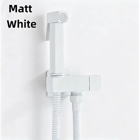 (Blanc B)Bidet portable en laiton doré rose brossé, ensemble de douche à jet haute tension, robinet spécial pour toilettes, accessoires de salle de bain (1/5)